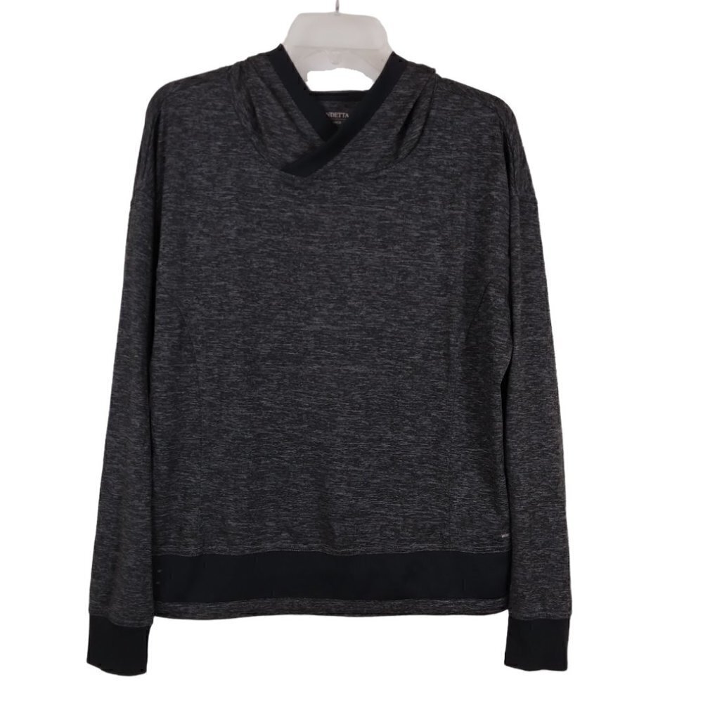 Mondetta | Gray Heather Black Lightweight Pullover Hoodie | Size M